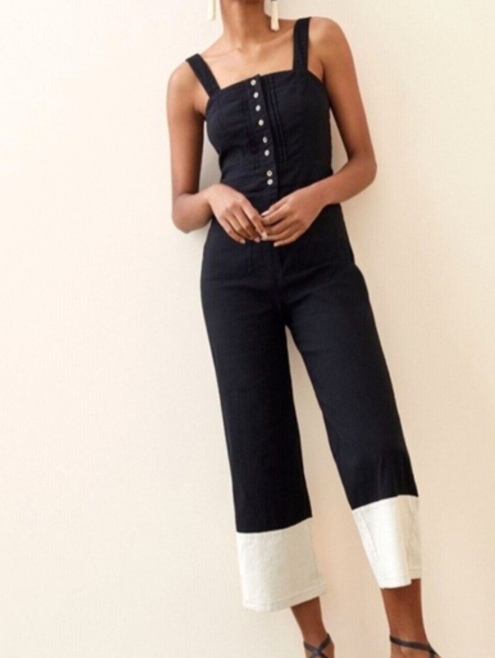 Anthropologie Maeve Colette Stretch Jumpsuit Size 10